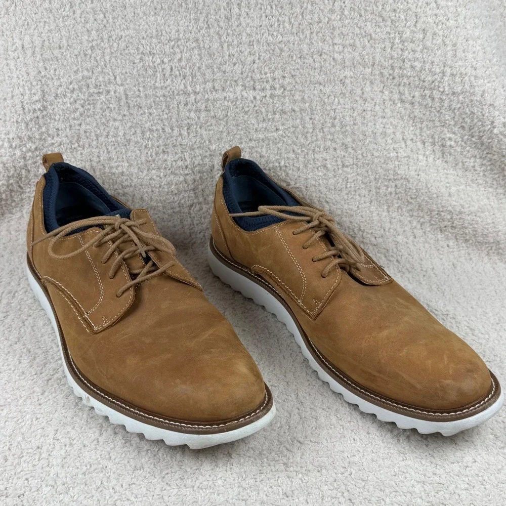 Johnston & Murphy XC4 Prentiss Tan Waterproof Leather Shoes 59-1772 Mens 13M